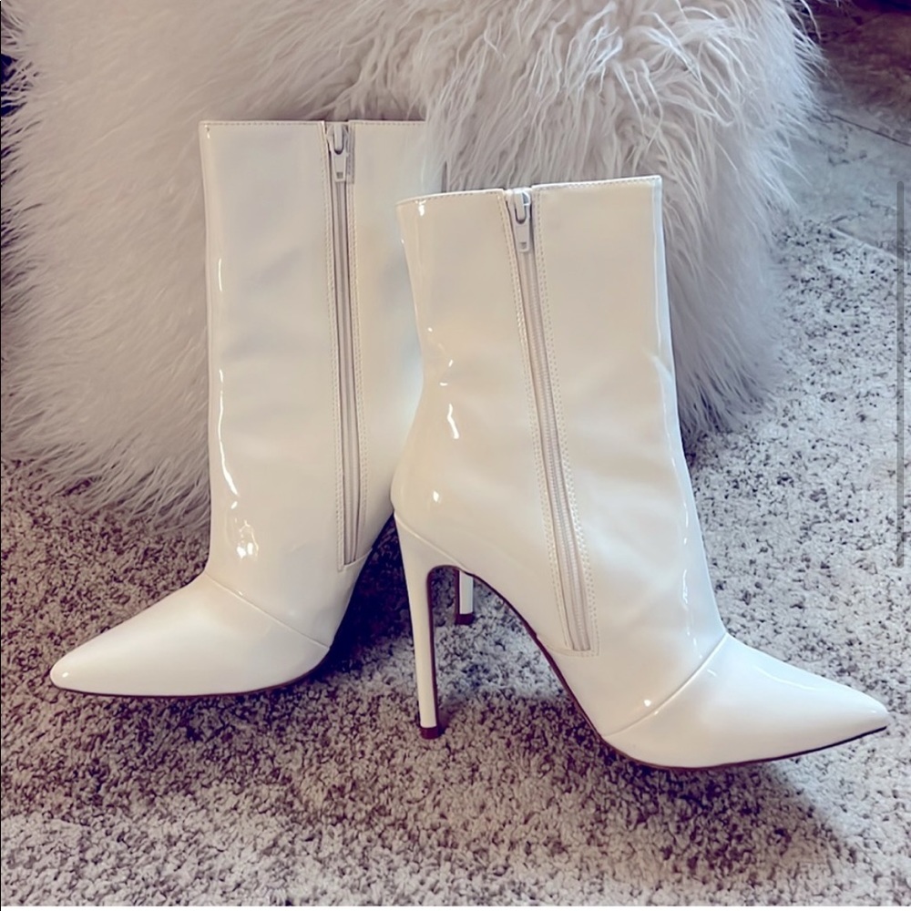 Wagner patent leather booties